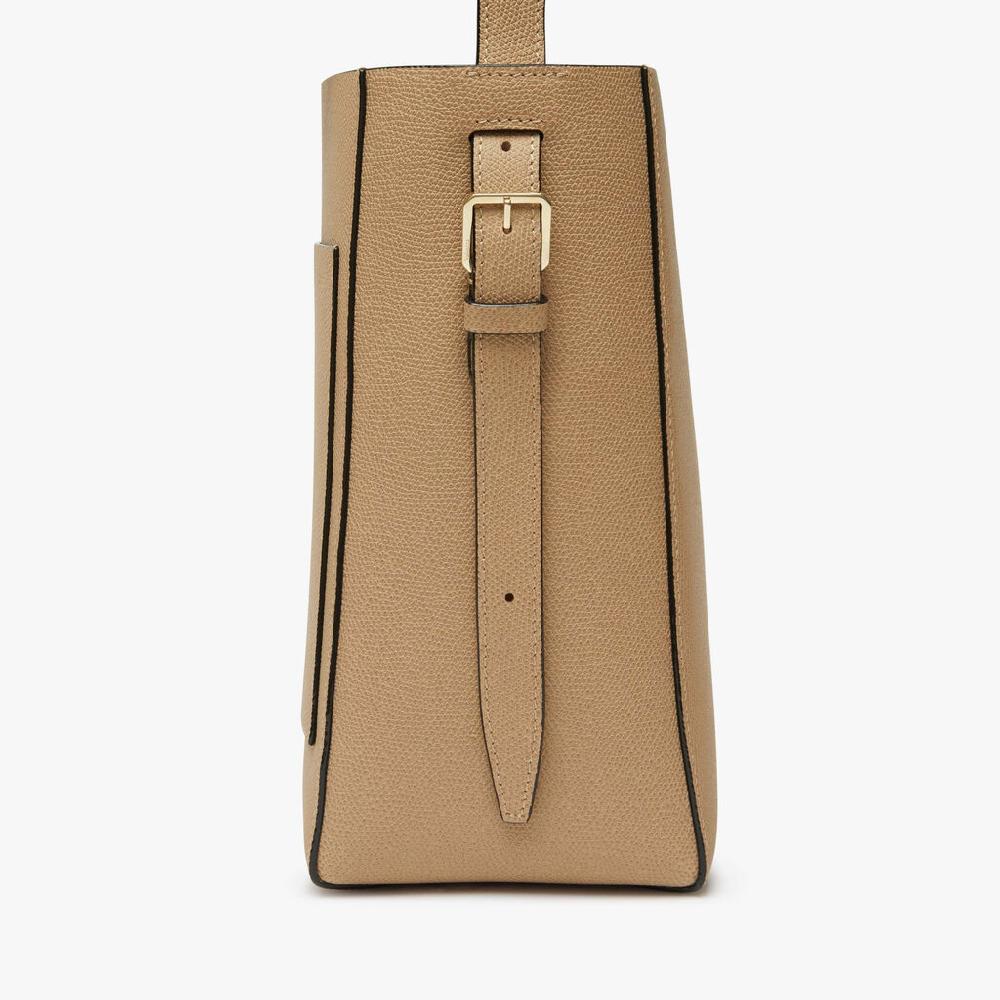 Valextra Borsa a secchiello da Donna Mini in Pelle Beige | Valextra Soft Qualità Garantita