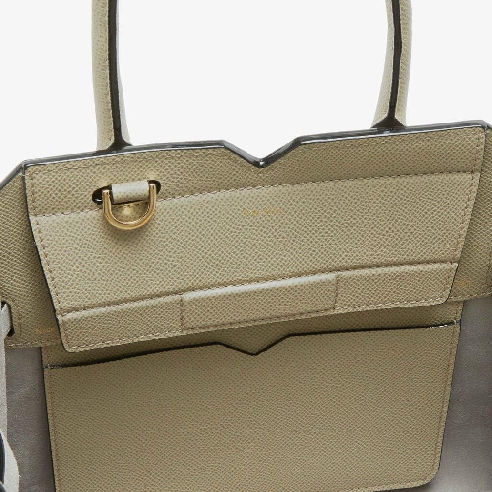 Valextra Borsa a due manici Donna Mini in Pelle Verde tundra | Valextra Shopping Online