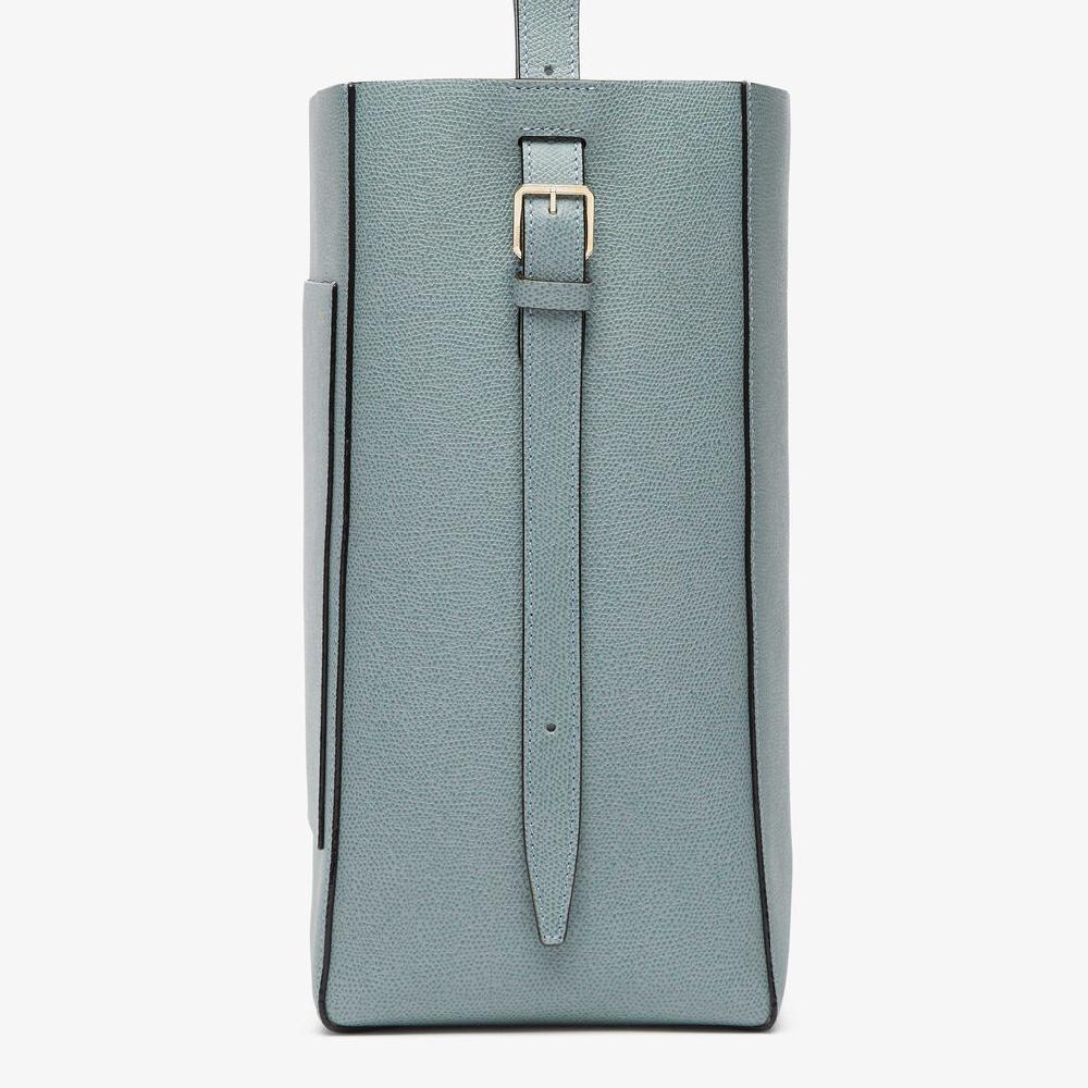 Valextra Borsa a secchiello da Donna in Pelle Azzurra | Valextra Soft Prezzo Ridotto