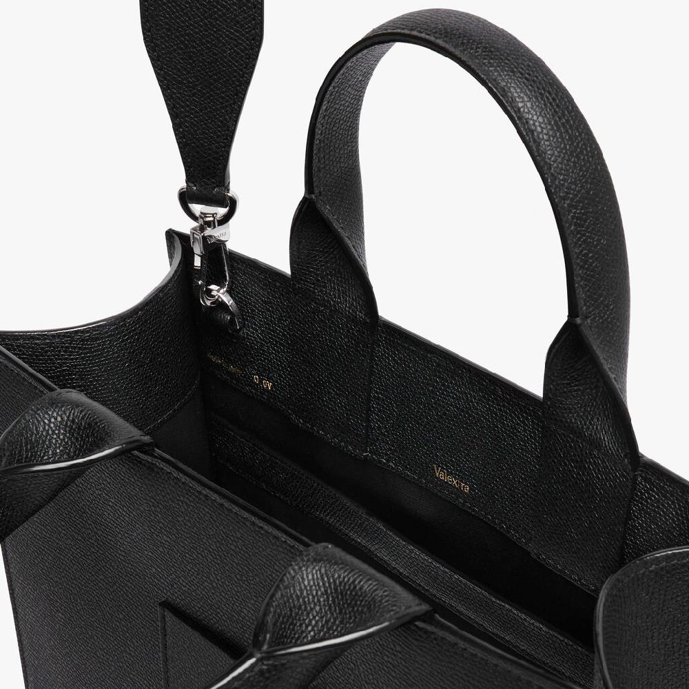 Valextra Borsa a mano da Donna di Lusso in Pelle Nera | Valextra Boxy Offerta