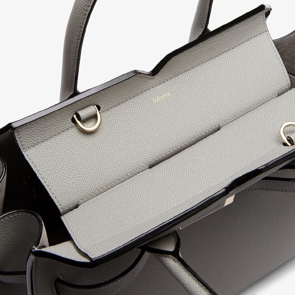 Valextra Borsa a due manici Donna di Lusso in Pelle Grigia chiara | Valextra Economico