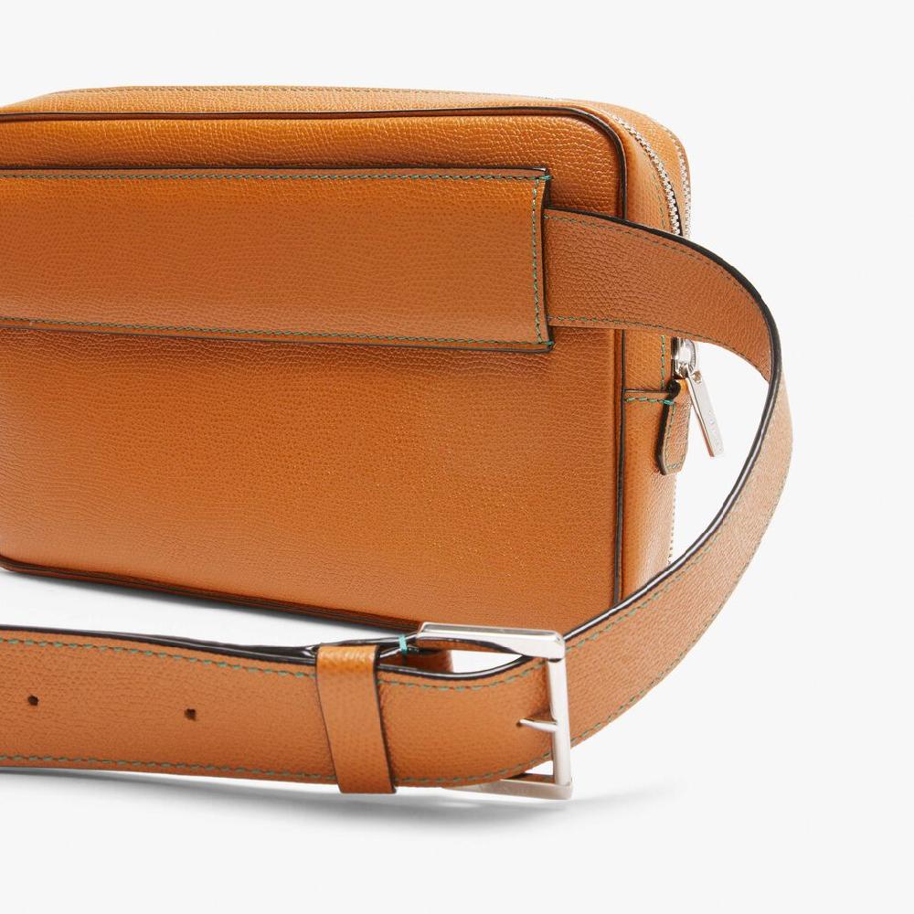 Valextra Marsupio a tracolla in Pelle Marrone | Valextra V-Line Vendite Flash