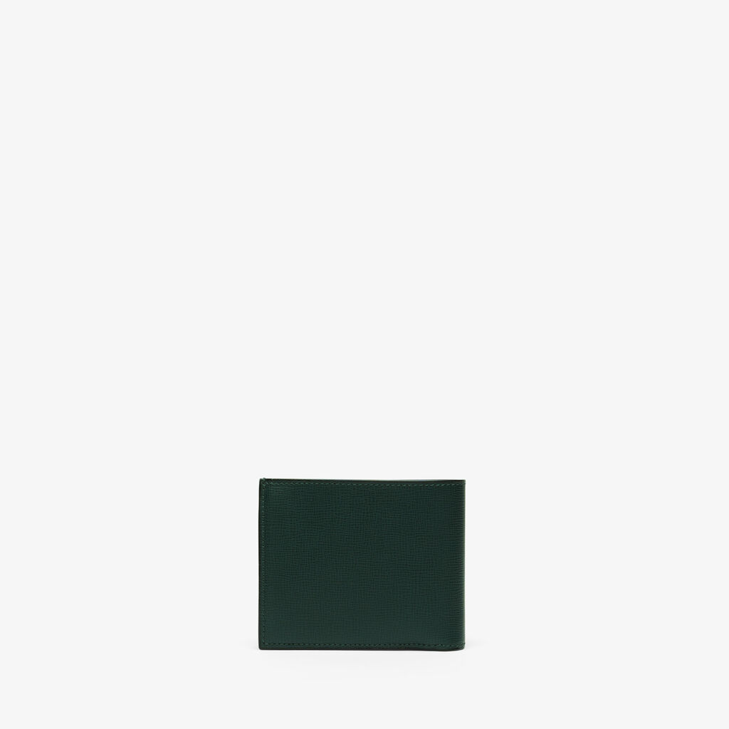 Valextra Portafoglio Bifold in Pelle Verde con portamonete | Valextra Negozio
