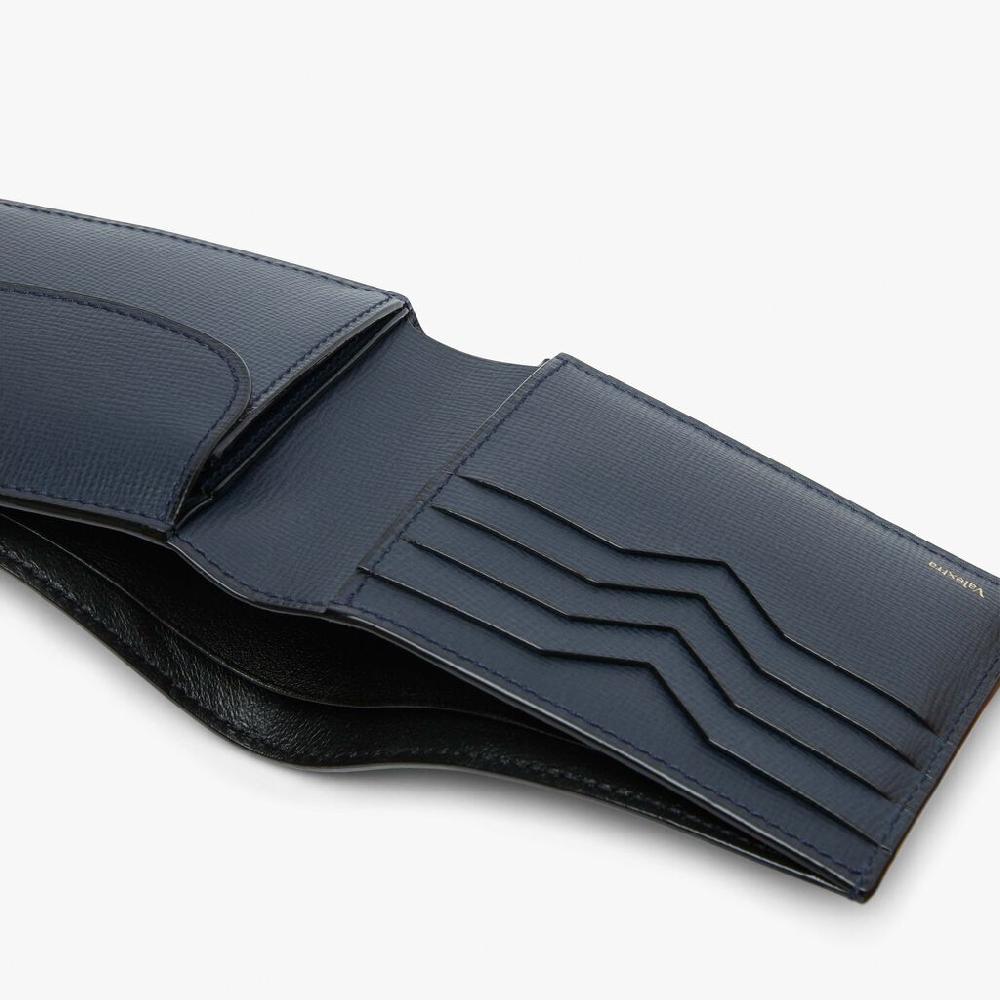 Valextra Portafoglio bifold in Pelle Blu | Valextra piccola pelletteria In Saldo