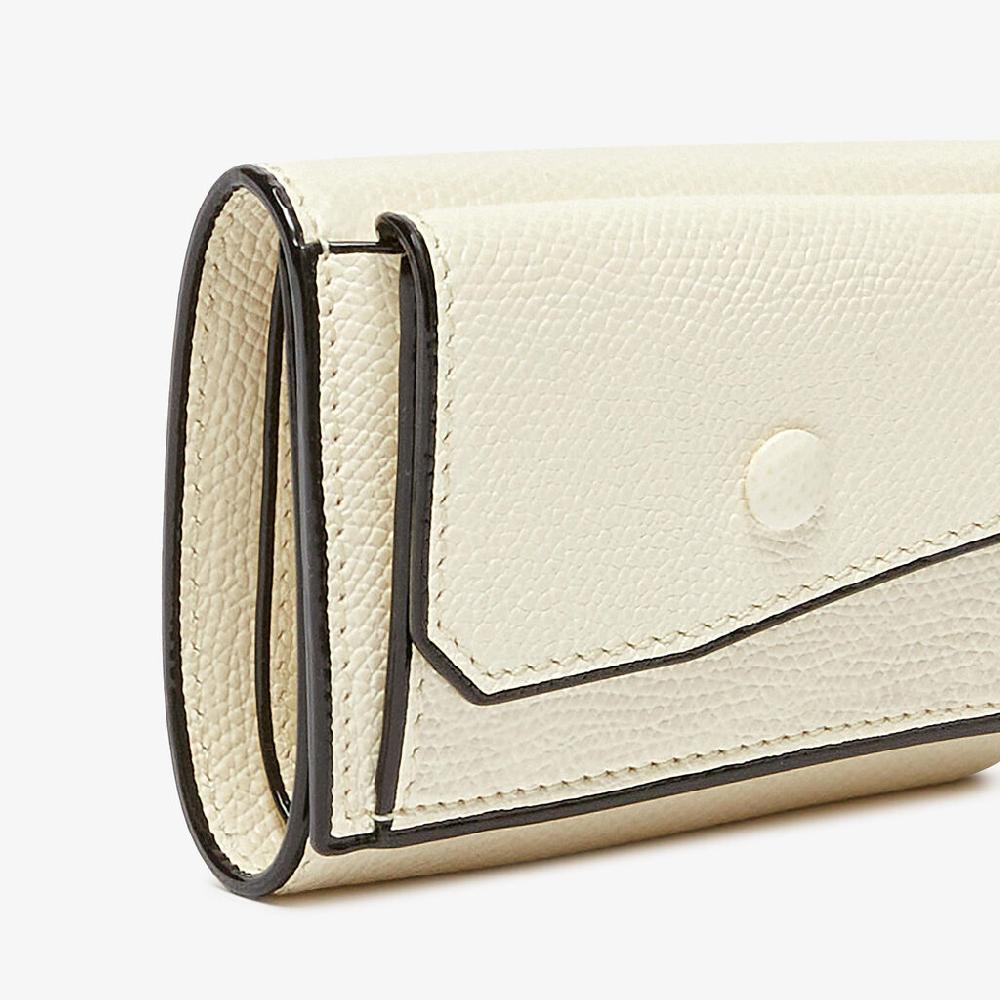 Valextra Portafoglio compatto Bifold in Pelle Bianca | Valextra Vendita