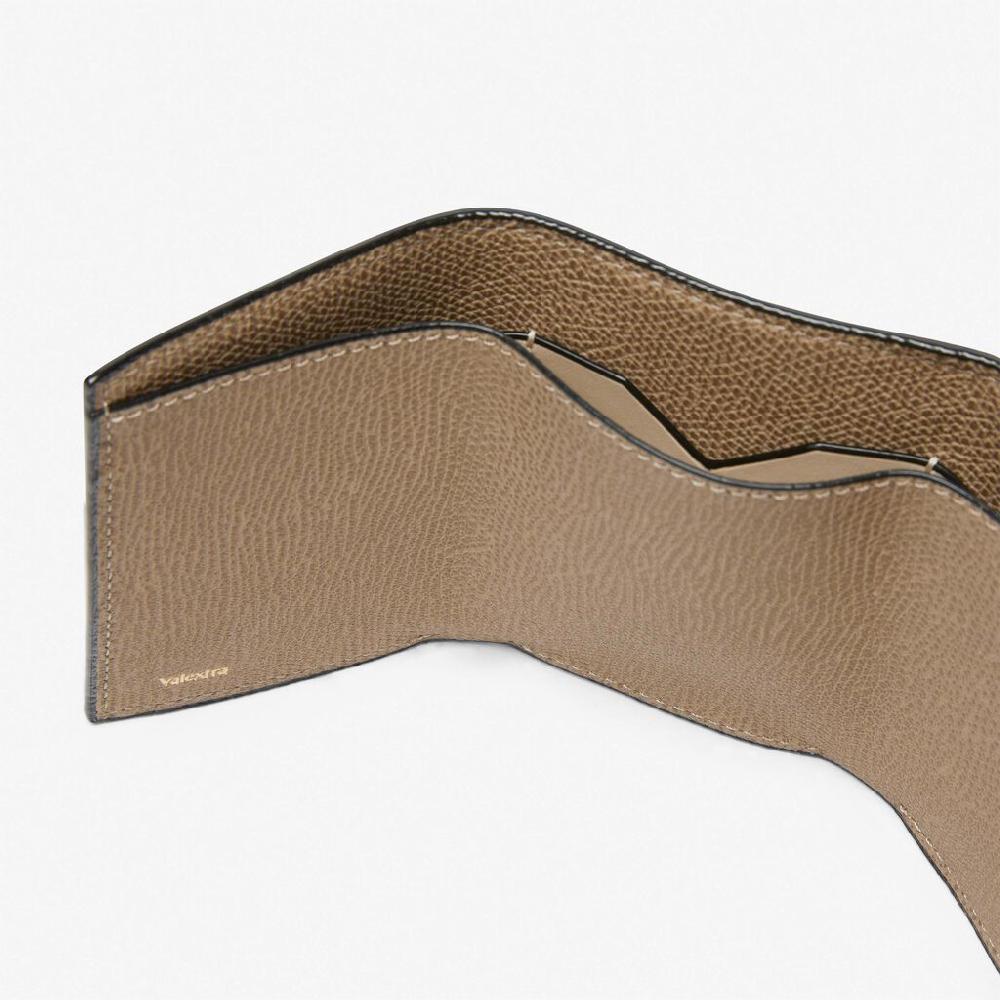 Valextra Portafoglio Bifold in Pelle Marrone Tortora | Valextra Promozione