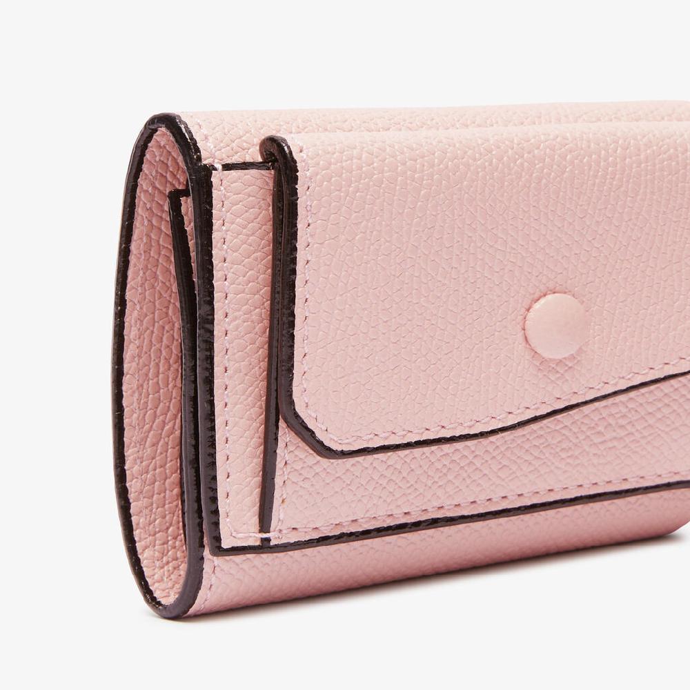 Valextra Portafoglio piccolo con portamonete in Pelle Rosa | Valextra Pezzi Unici