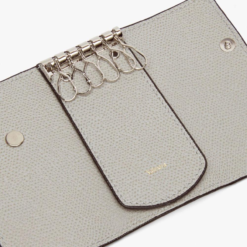 Valextra Portachiavi in Pelle Grigio chiaro | Valextra Soddisfazione Garantita