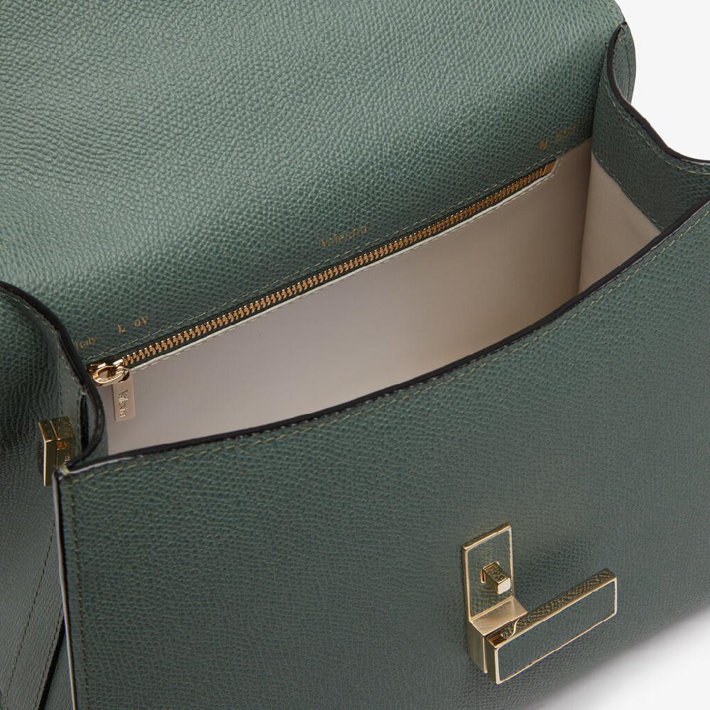 Valextra Borsa a mano da Donna in Pelle Verde di Lusso | Valextra Iside Consegna Veloce
