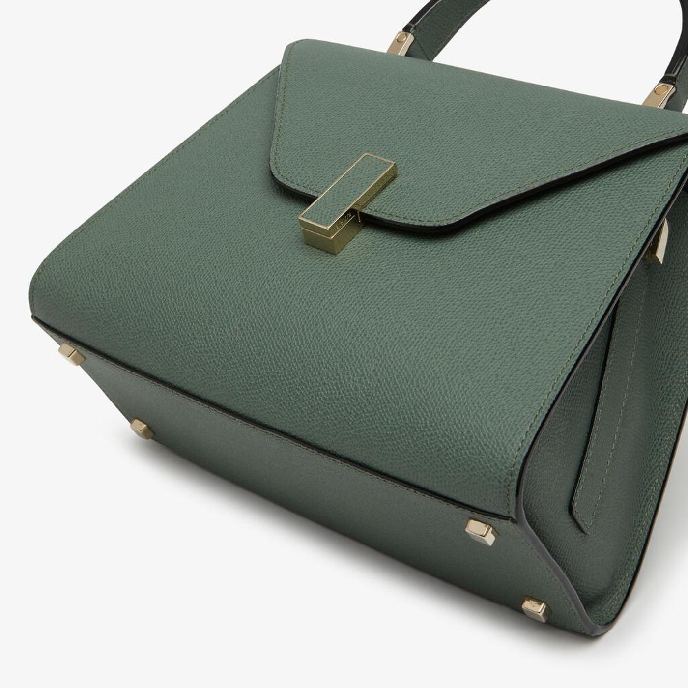 Valextra Borsa a mano da Donna in Pelle Verde di Lusso | Valextra Iside Consegna Veloce