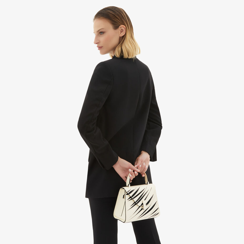 Valextra Borsa a mano da Donna di Lusso Bianca e Nera | Valextra Iside Shopping Online