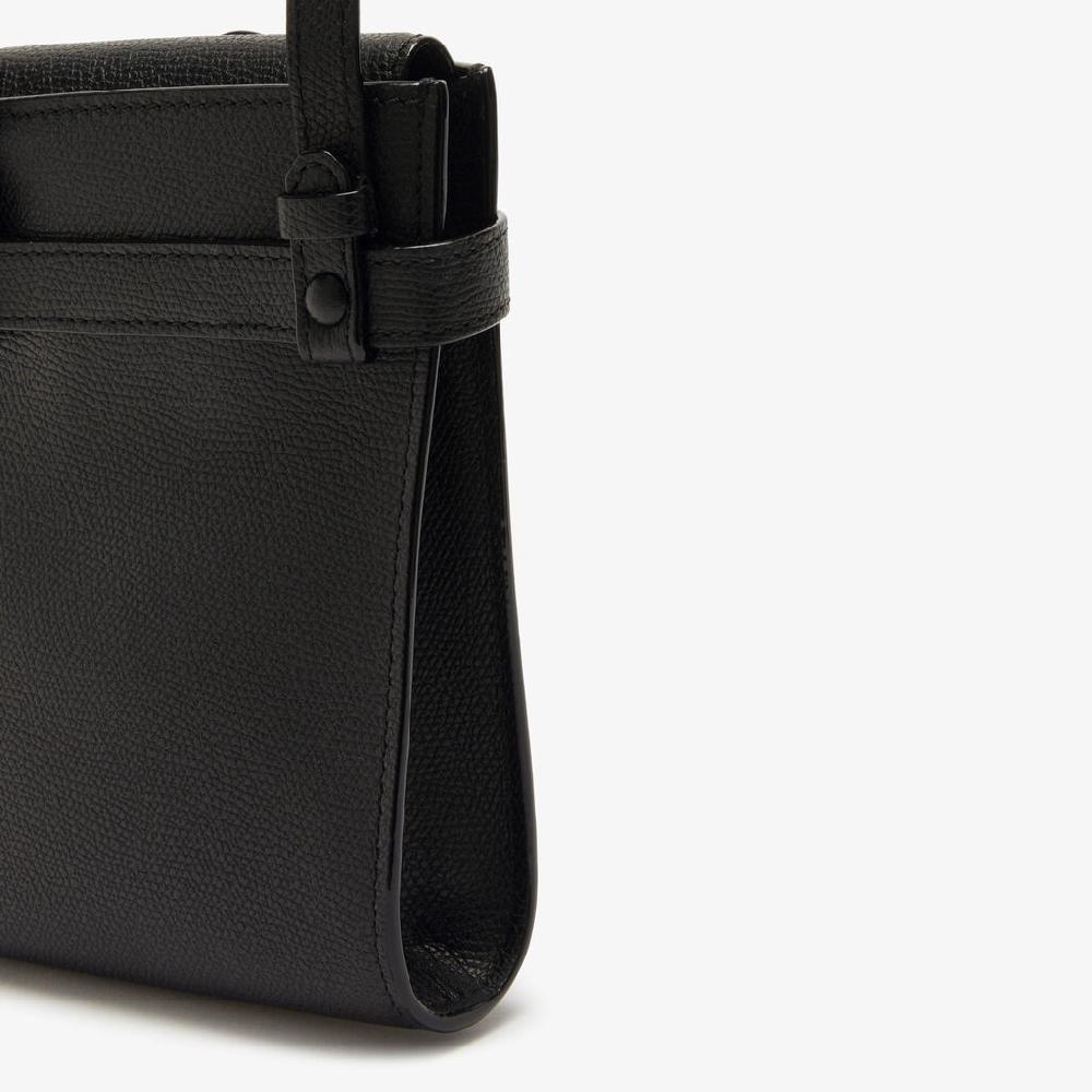 Valextra Borsa a tracolla Micro in Pelle Nera | Valextra Brera Convenienza