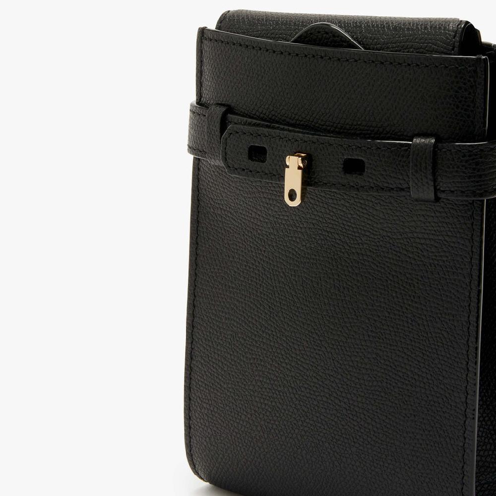 Valextra Borsa a tracolla Micro in Pelle Nera | Valextra Brera Convenienza