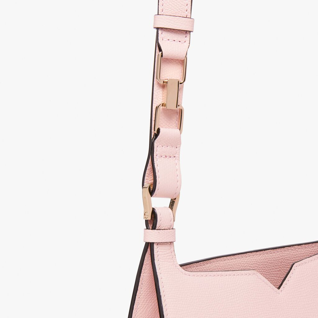 Valextra Borsa a spalla Mini in Pelle Rosa | Valextra Hobo Presa