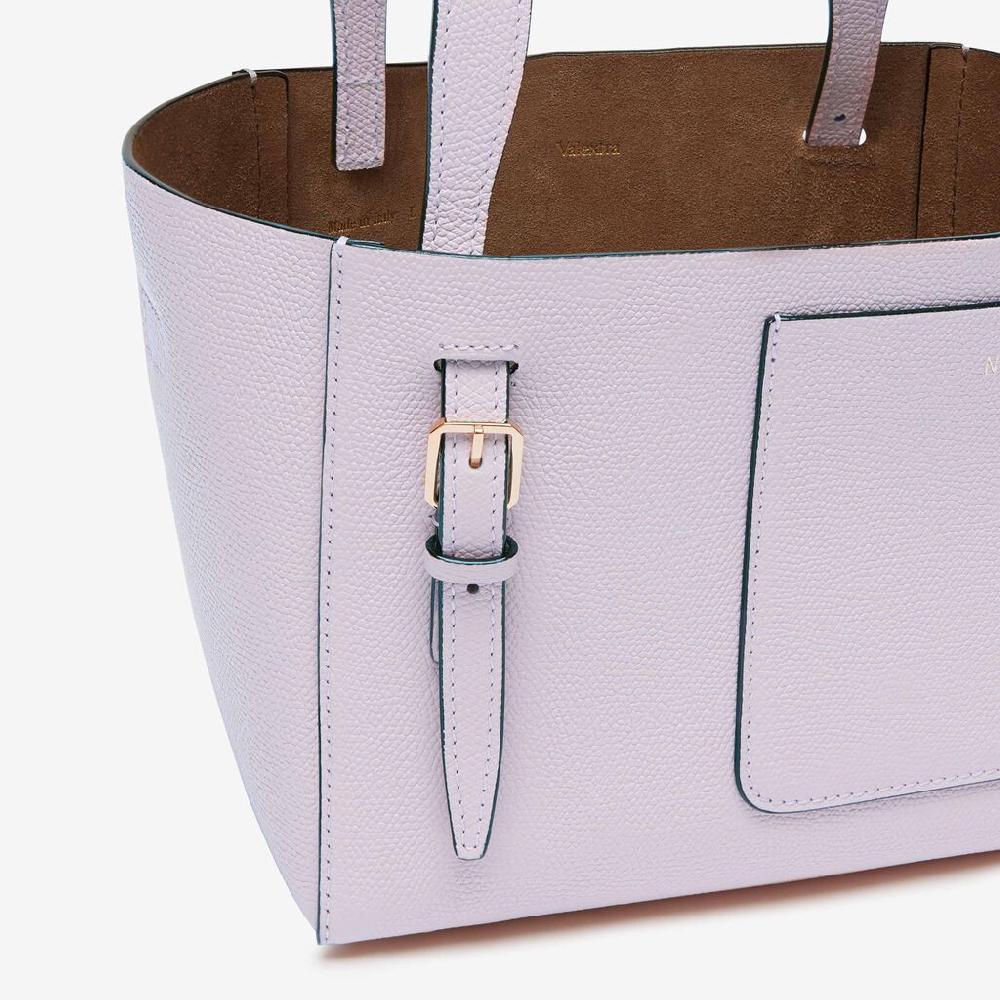 Valextra Borsa a secchiello Donna di Lusso in Pelle Lilla | Valextra Soft Offerta