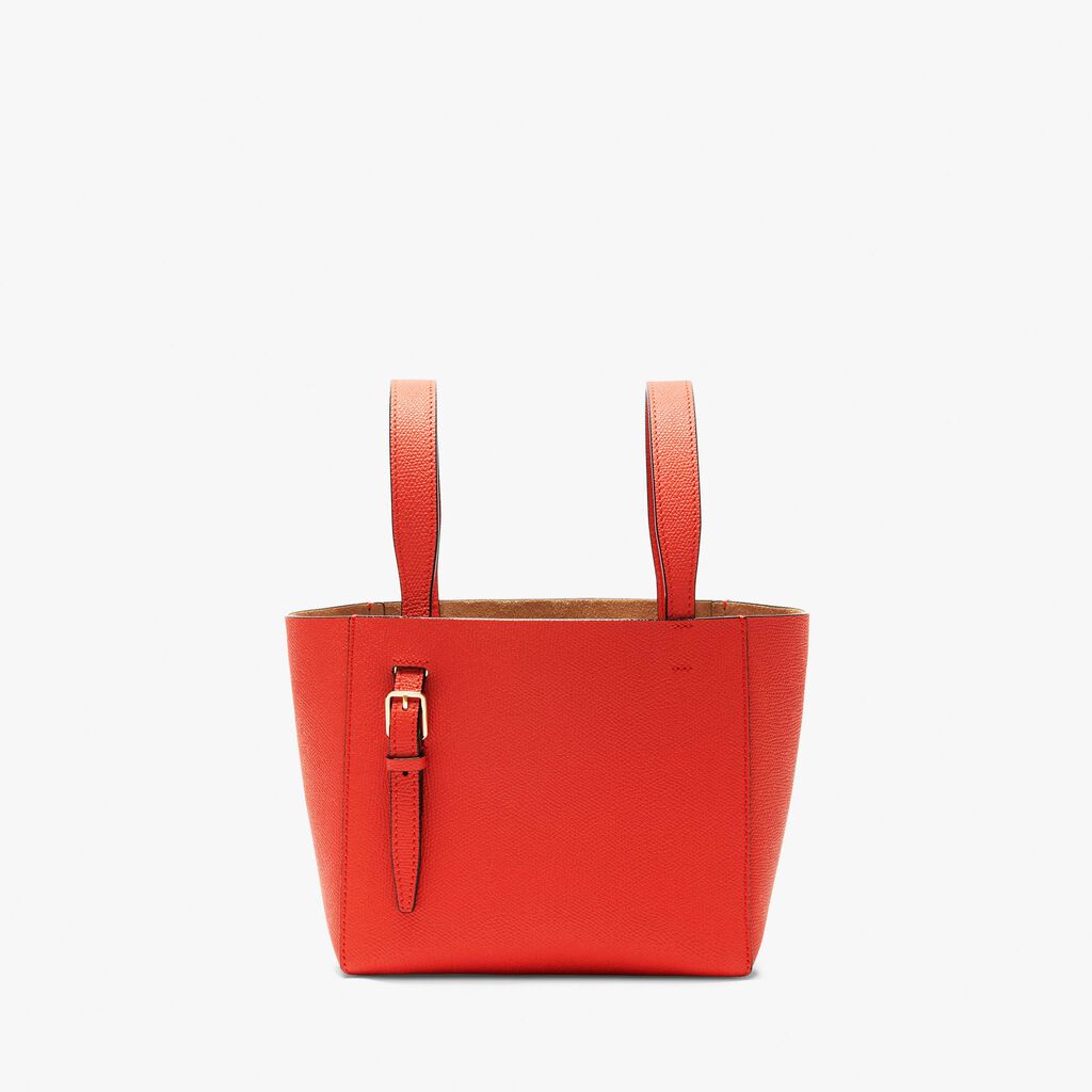 Valextra Borsa a secchiello in Pelle Rossa Papavero | Valextra Soft Economico