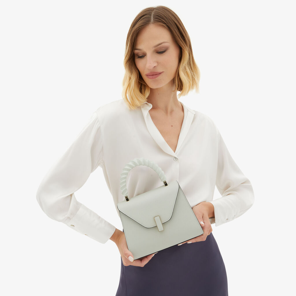 Valextra Borsetta a mano da Donna Mini in Pelle Bianca | Valextra Iside In Vendita