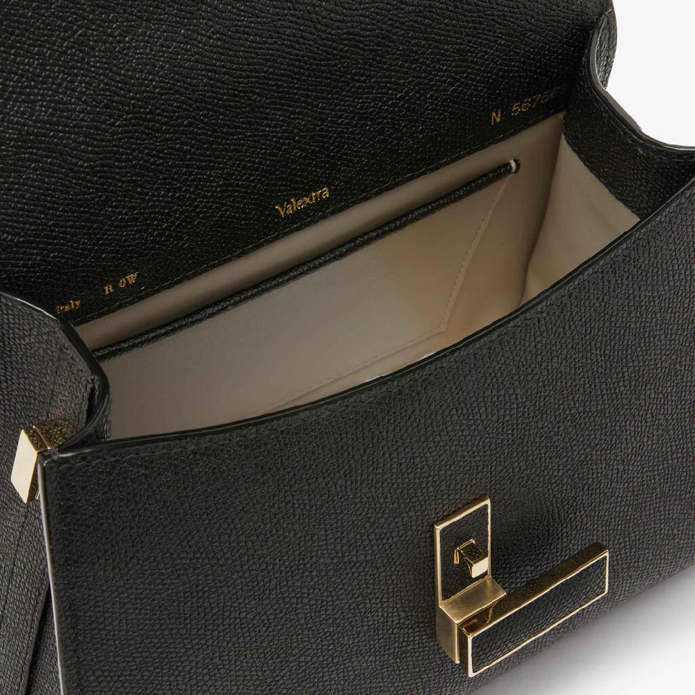 Valextra Borsa a mano da Donna Mini in Pelle rigida Nera | Valextra Iside Saldi