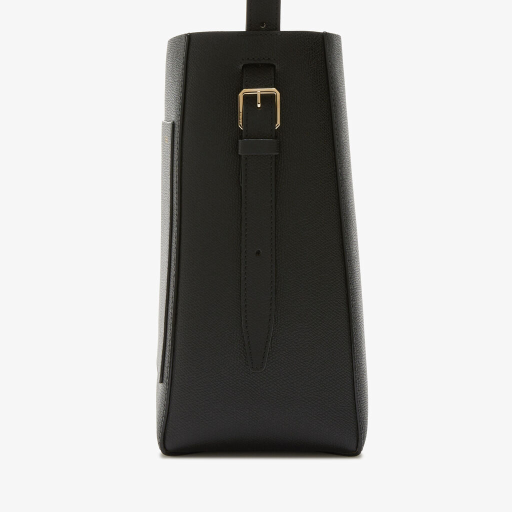 Valextra Borsa a secchiello da Donna di Lusso in Pelle Nera | Valextra Soft Saldi Di Fabbrica