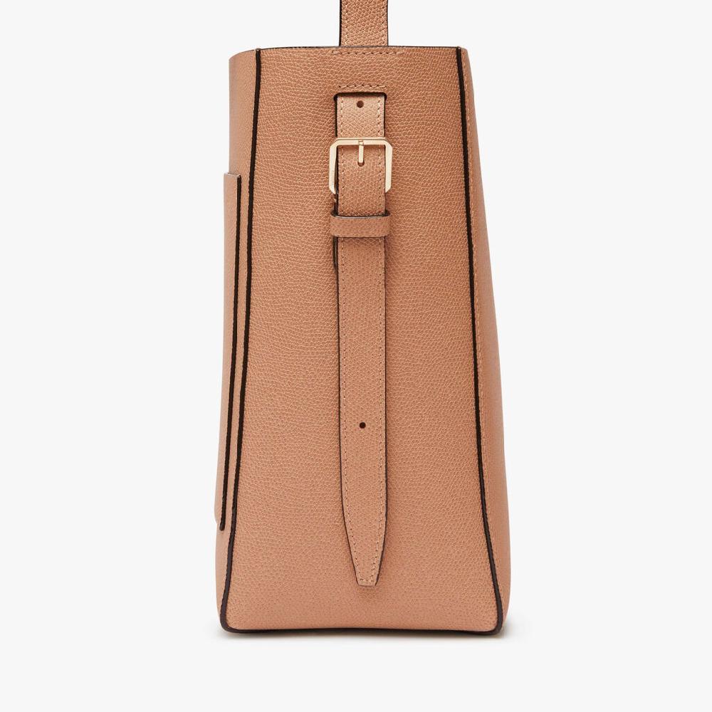 Valextra Borsa a secchiello Donna Mini in Pelle Marrone | Valextra Soft I Più Venduti