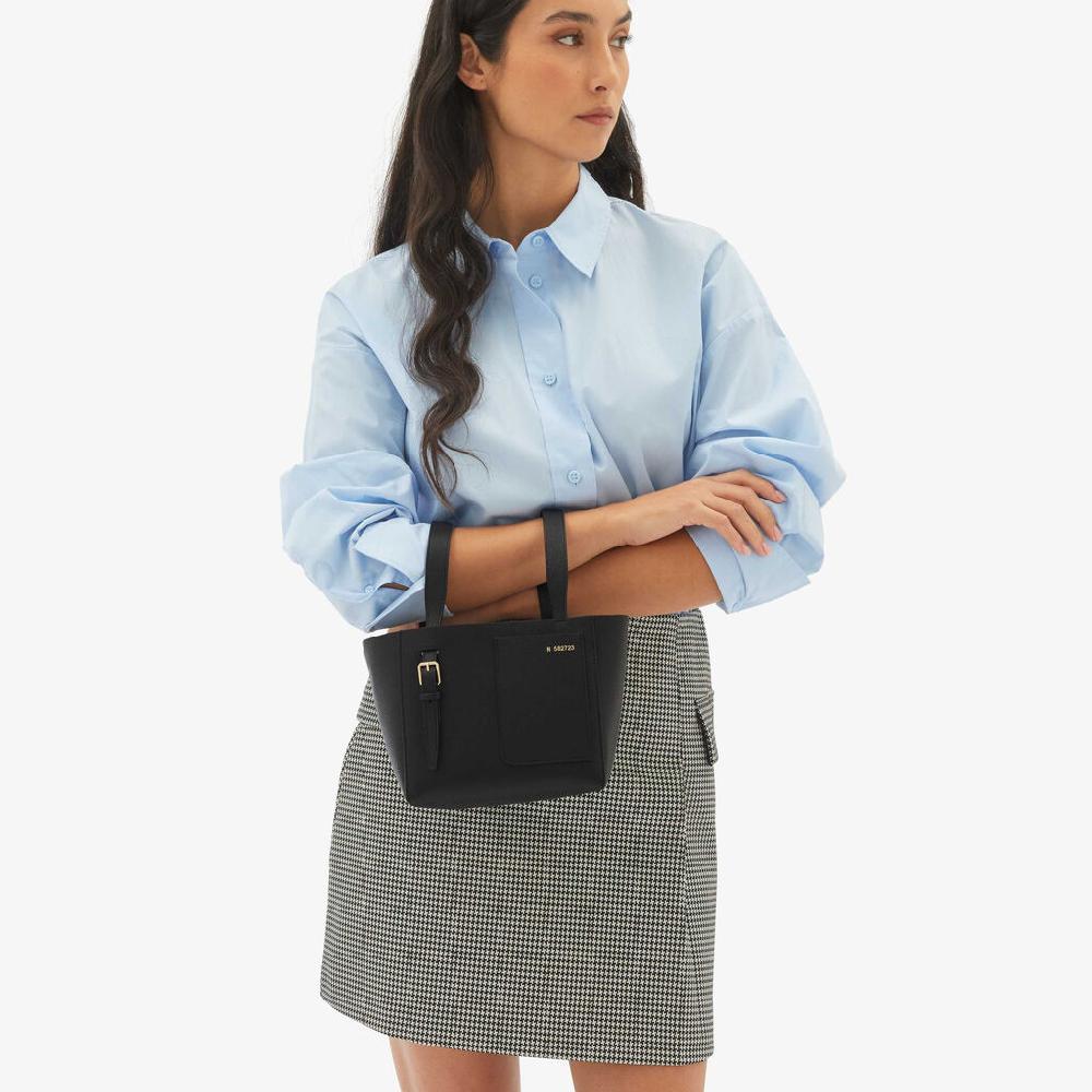 Valextra Borsa a secchiello da Donna in Pelle Nera | Valextra Soft Vendite Flash