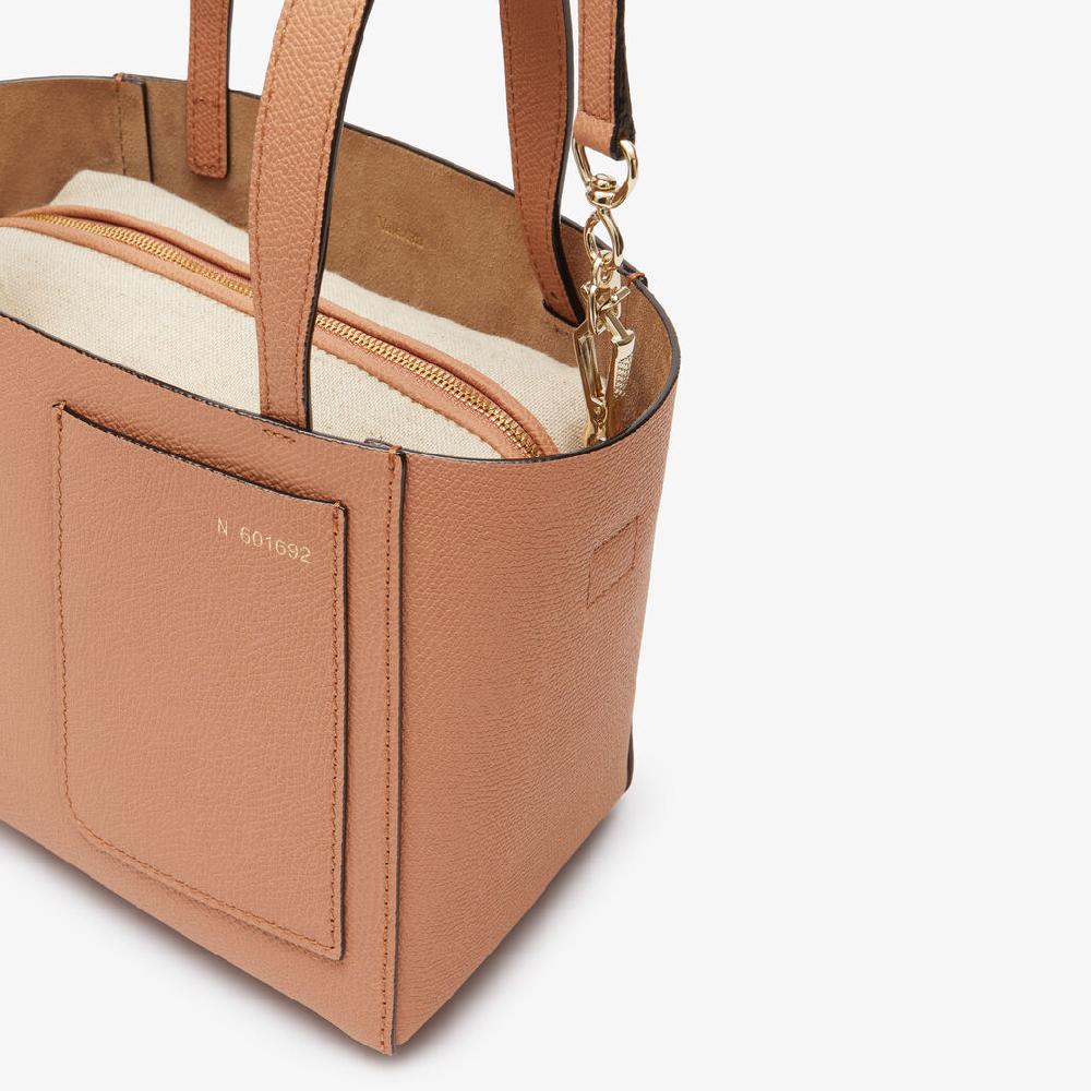 Valextra Borsa a secchiello da Donna di Lusso in Pelle Marrone | Valextra Soft Saldi Di Fabbrica