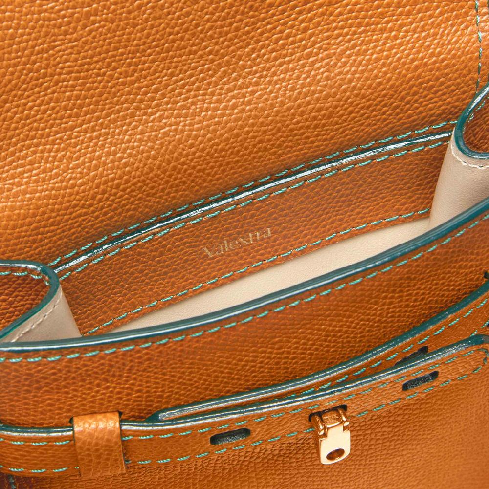 Valextra Borsa a tracolla Micro in Pelle Marrone | Valextra Brera Italia