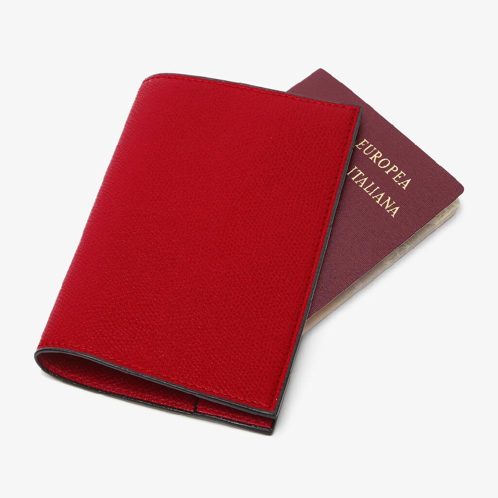 Valextra Porta passaporto da Donna in Pelle Rossa di Lusso | Valextra Qualità