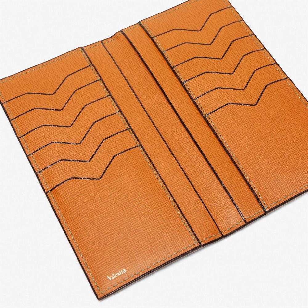 Valextra Portafoglio Bifold con tasche in Pelle Marrone | Valextra Negozi Online