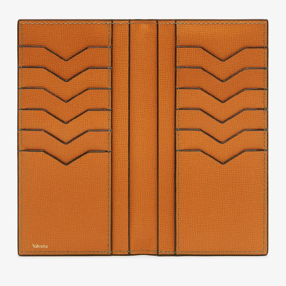 Valextra Portafoglio Bifold con tasche in Pelle Marrone | Valextra Negozi Online