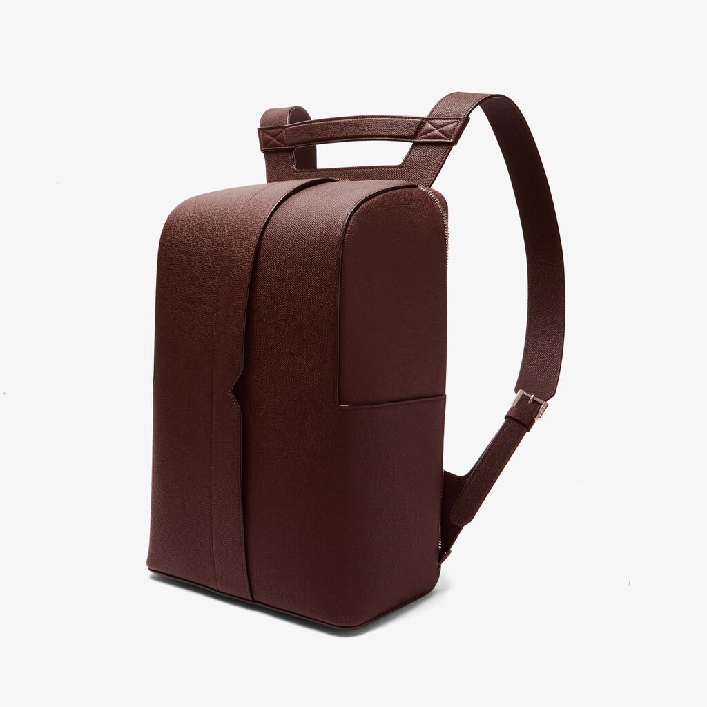 Valextra Zaino comodo ed ergonomico in Pelle Marrone | Valextra V-Line Shopping Online
