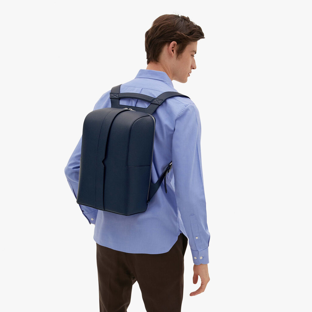 Valextra Zaino porta PC e tablet in Pelle Blu | Valextra V-Line Affare Del Giorno