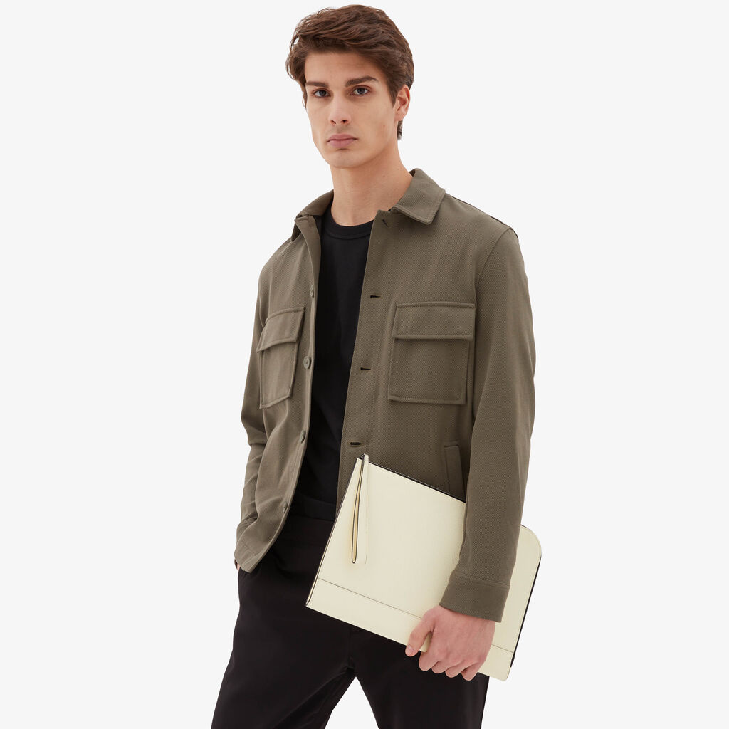 Valextra Borsa sottobraccio portadocumenti in Pelle Bianca | Valextra Offerta per la Festa della Mamma