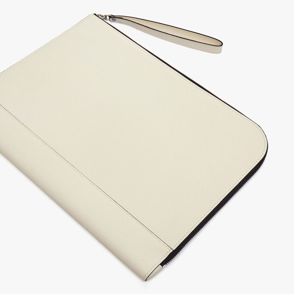 Valextra Borsa sottobraccio portadocumenti in Pelle Bianca | Valextra Offerta per la Festa della Mamma