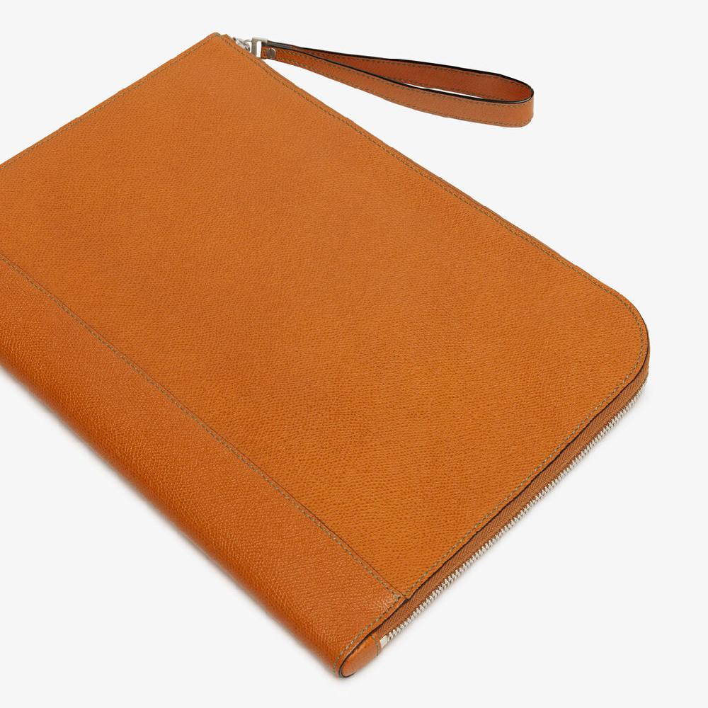 Valextra Portfolio porta pc da Uomo in Pelle Marrone | Valextra My Logo Offerta Giorno del Papà