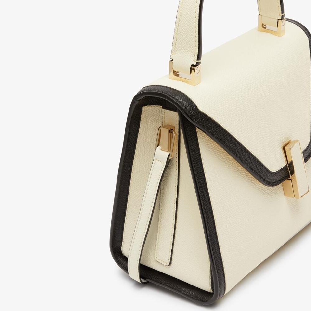 Valextra Borsa a mano Mini in Pelle Bianca | Valextra Iside Economico