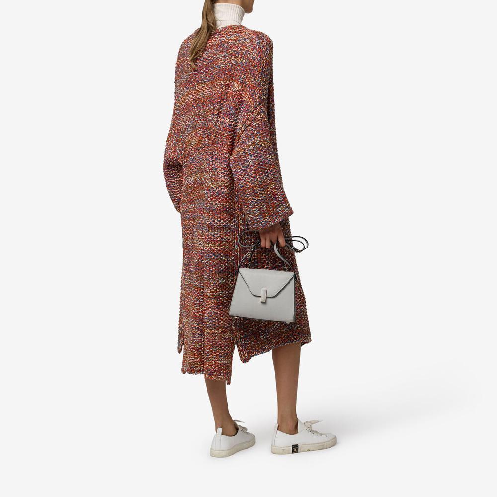 Valextra Valextra Iside: Borsa a mano Mini in Pelle Grigia Online