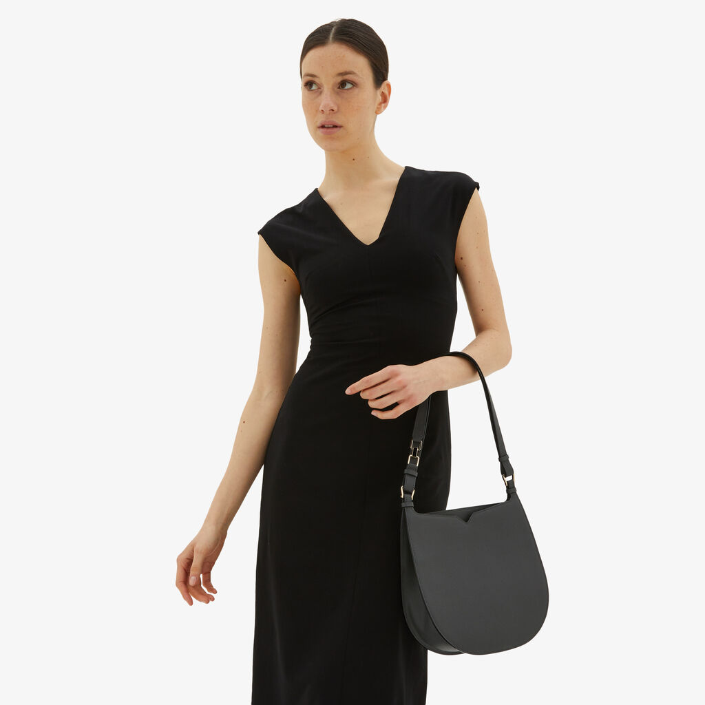 Valextra Borsa a spalla da Donna in Pelle Grigia | Valextra Hobo Offerte