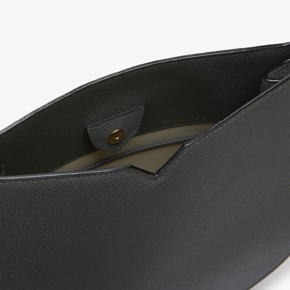 Valextra Borsa a spalla da Donna in Pelle Grigia | Valextra Hobo Offerte