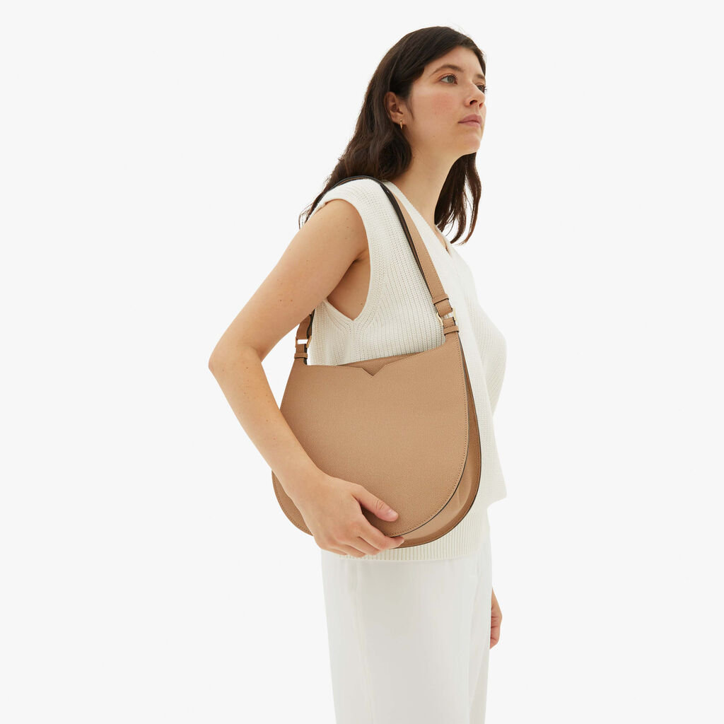 Valextra Borsetta a spalla Weekend in Pelle Beige | Valextra Hobo Hotsell