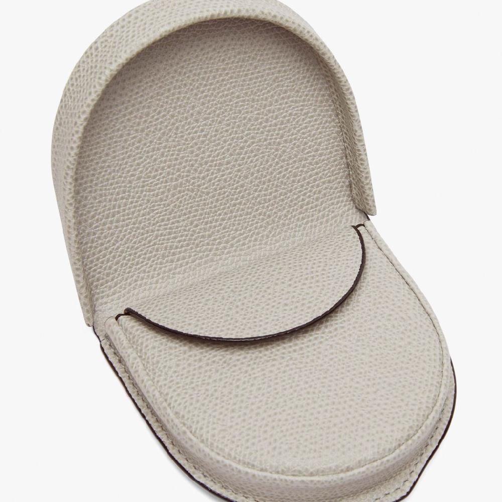 Valextra Portamonete in Pelle Grigio chiaro | Valextra Piccola Pelletteria In Saldo