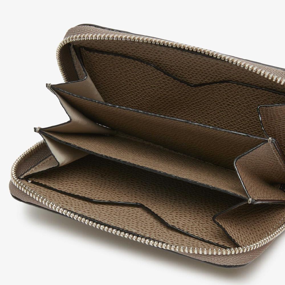 Valextra Portatessere da Donna in Pelle Marrone | Valextra Zip Around Nuova