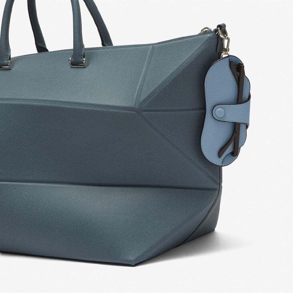 Valextra Porta occhiali in Pelle Azzurra con tracolla | Valextra 2025