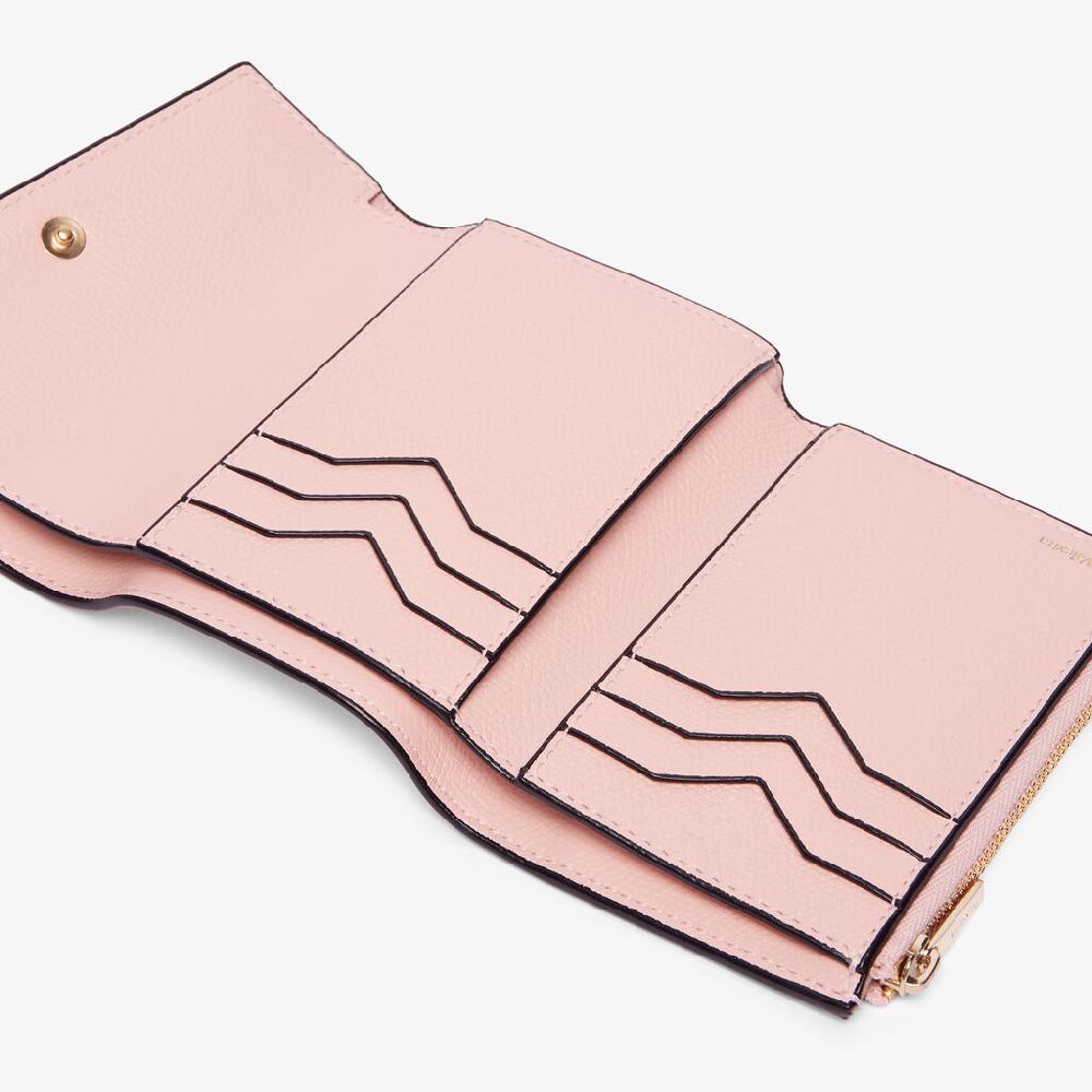 Valextra Portafoglio piccolo da Donna in Pelle Rosa | Valextra Pocket Vendita
