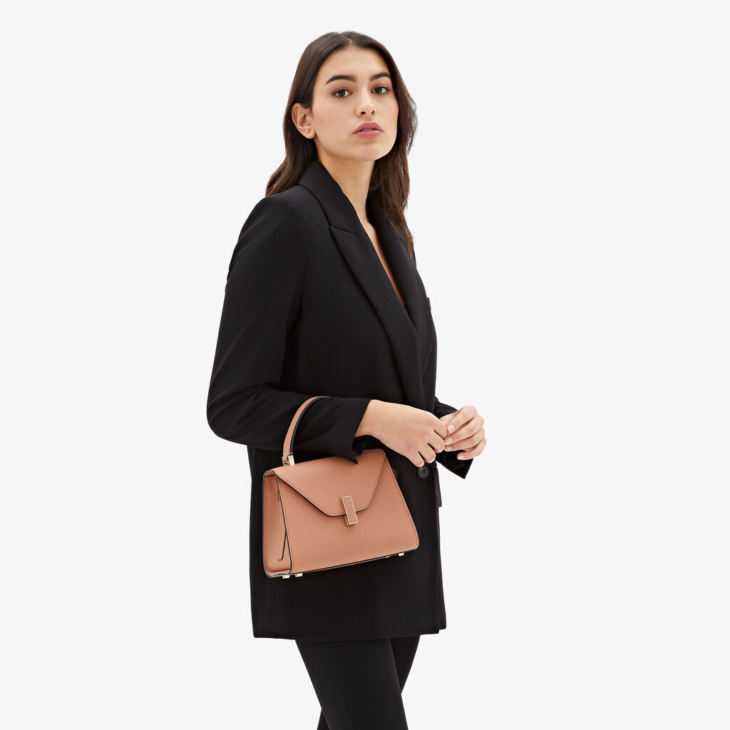 Valextra Borsa a mano Donna Mini in Pelle Marrone | Valextra Iside Promozione