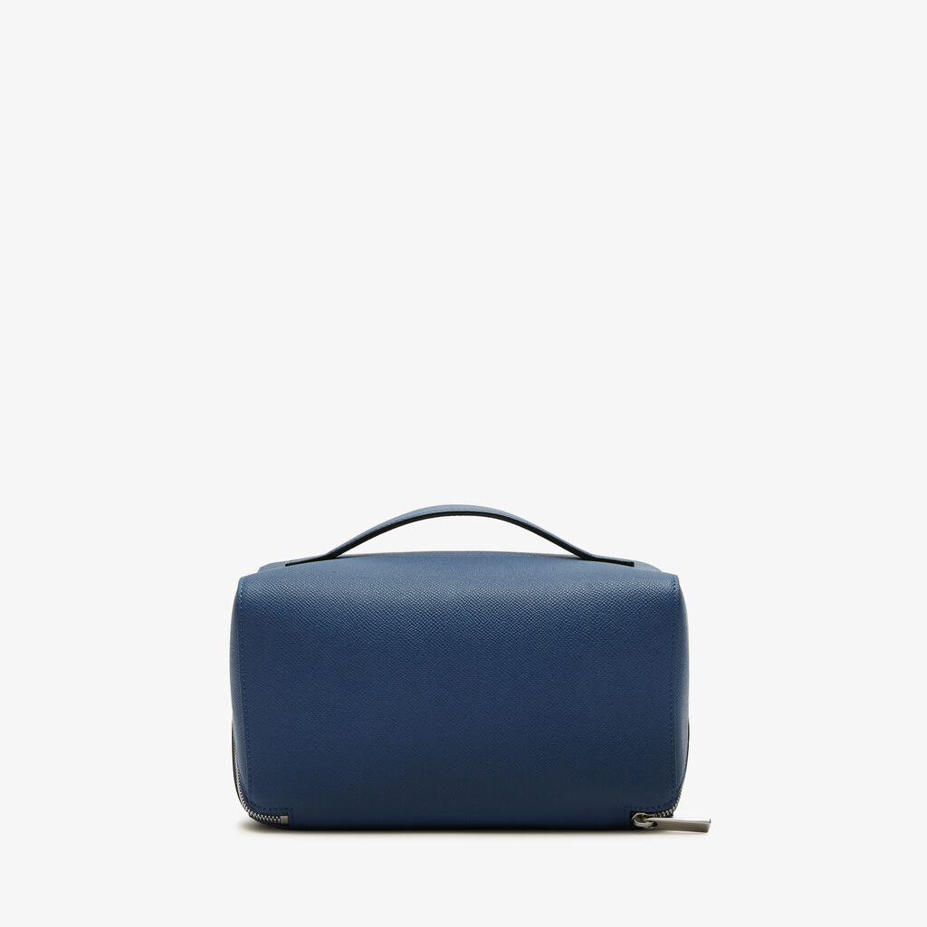 Valextra Beauty case da viaggio di Lusso in Pelle Blu | Valextra V-Line Offerta