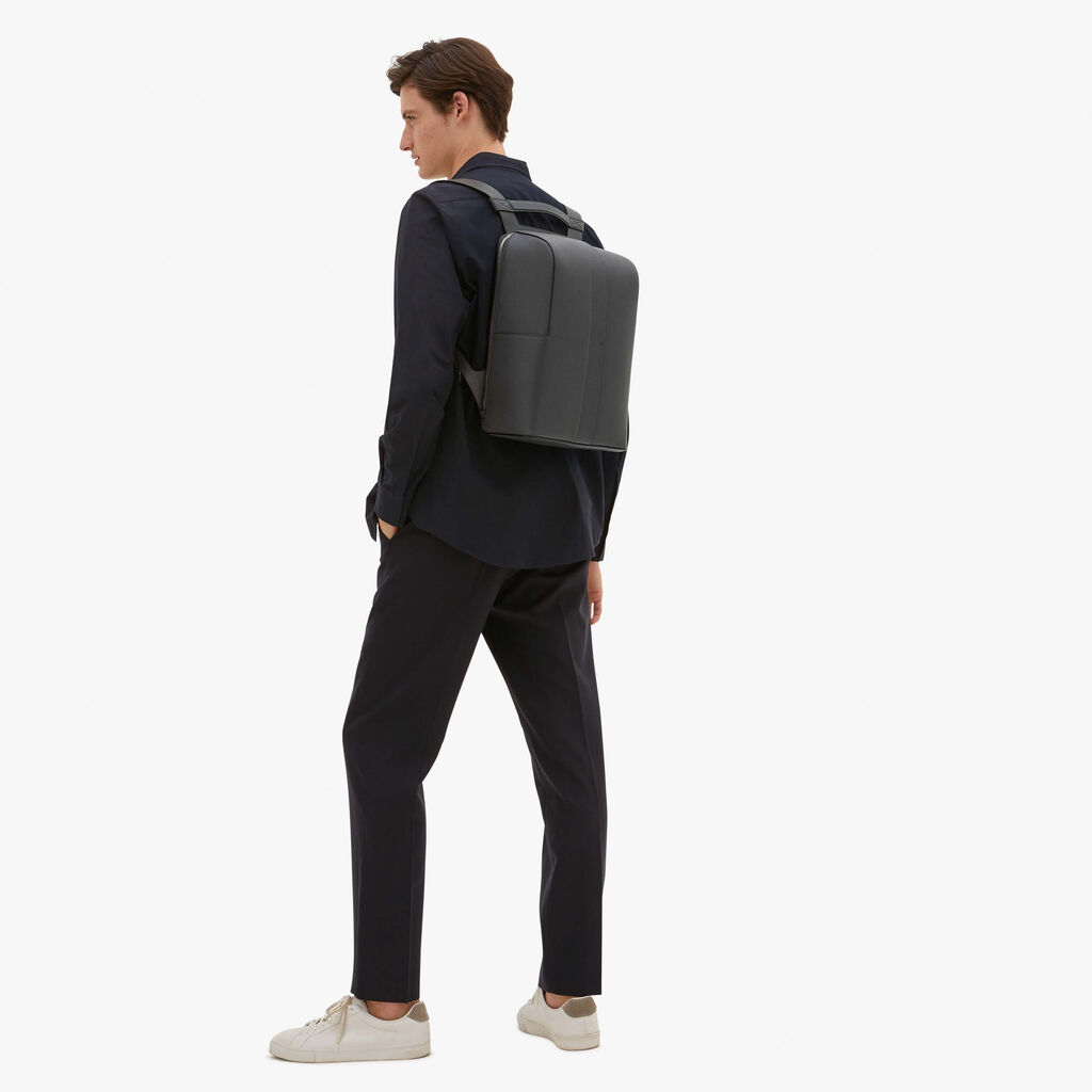 Valextra Valextra V-Line: Zaino da viaggio porta PC in Pelle Grigia Online