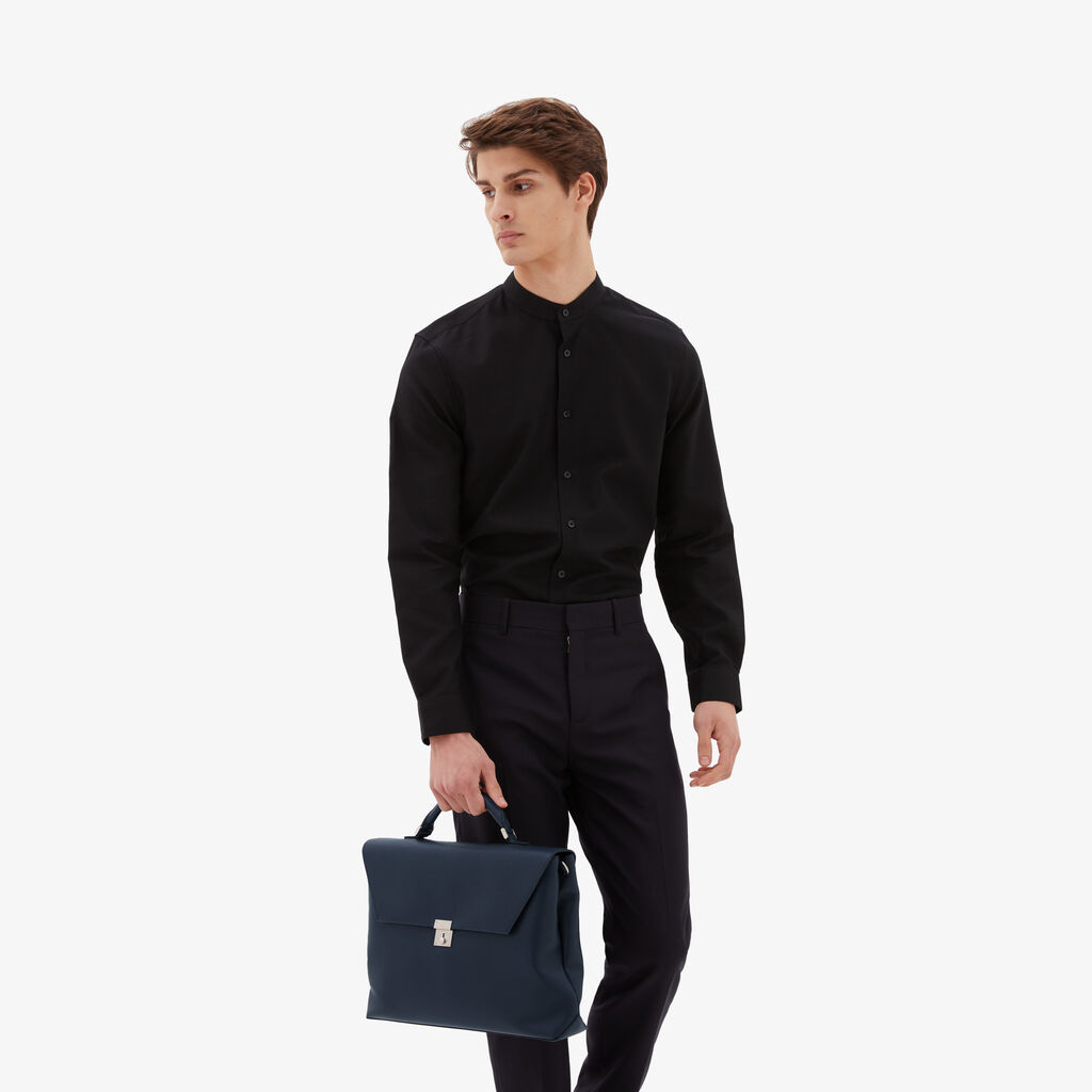 Valextra Cartella da lavoro in Pelle Blu | Valextra Avietta Outlet