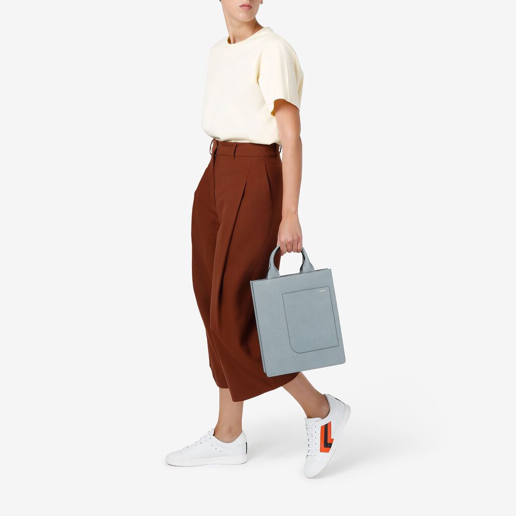 Valextra Tote bag Mini in Pelle Blu | Valextra Boxy Hotsell