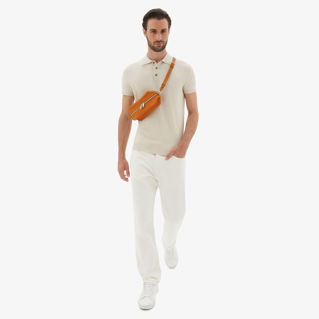 Valextra Borsa Origami Mini da Uomo in Pelle Marrone | Valextra Saldi Di Fabbrica